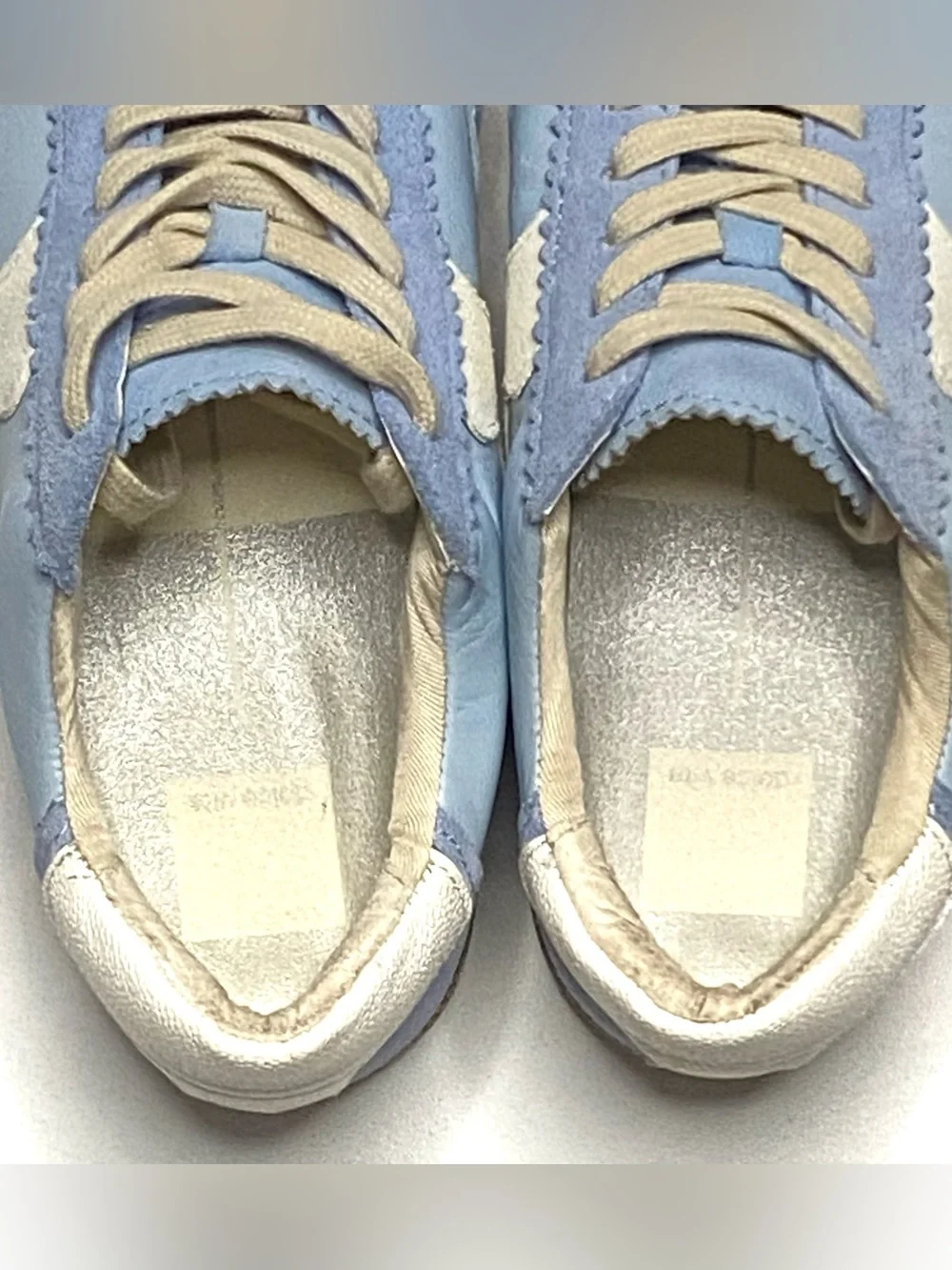 Dolce Vita Notice Women’s Baby Blue Suede Low Top Lace Up Shoes Sneakers Size 8